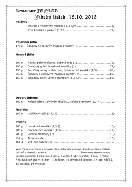 Junior Club na 18.10.2016