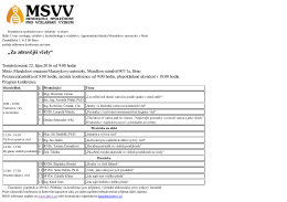 Program - Mendelova společnost pro včelařský výzkum