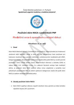 Použ&iacute;vn&aacute;n&iacute; NACA sk&oacute;re v PNP - Společnost urgentn&iacute; medic&iacute;ny a