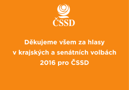 Děkujeme všem za hlasy v krajských a senátních volbách