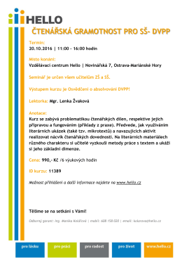 ČTEN&Aacute;ŘSK&Aacute; GRAMOTNOST PRO S&Scaron;