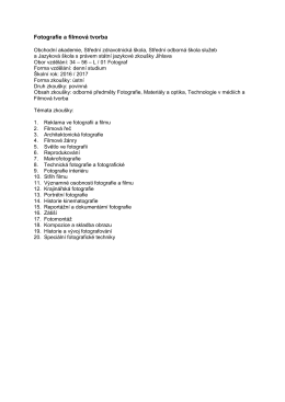 Fotografie a filmová tvorba