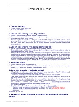 Formuláře (bc., mgr.)
