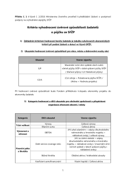 Příloha č. 1 - Ministerstvo životního prostředí