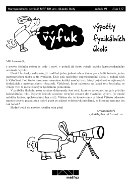 V&yacute;fuk, VI. ročn&iacute;k, 1. č&iacute;slo