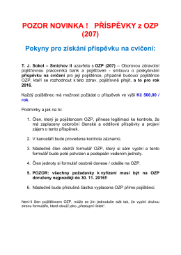 Postup pro z&iacute;sk&aacute;n&iacute; př&iacute;spěvku