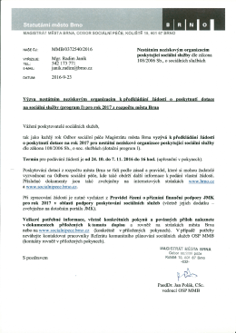 Page 1 Statutární město Brno NAŠE ČJ.: MMB/0372540/2016
