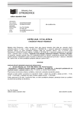 Veřejná vyhláška o možnosti převzít písemnost Jaroslav