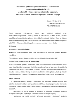 Vrchní ministerský rada v odboru 14