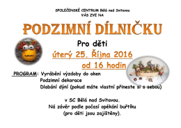 Pro děti - Obec Bělá nad Svitavou