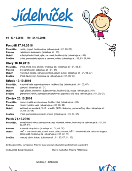 Jídelníček 17.10.
