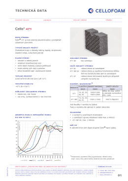 Datový list výrobku Cello® 471