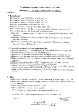 Page 1 Pozvánka na 24. zasedání zastupitelstva obce Hodonice