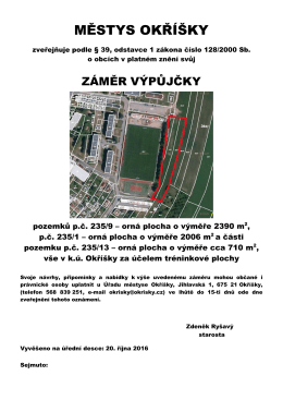 Záměr výpůjčky