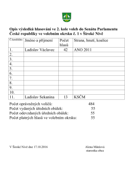 Výsledky voleb do Senátu 2. kolo
