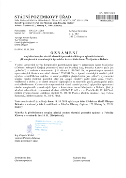 Page 1 GPU 52301 31201 5 ST&Aacute;TN&Iacute; POZEMKOV&Yacute; &Uacute;ŘAD