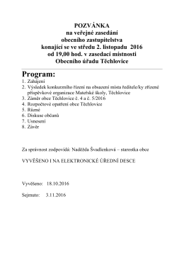 038-2016 - Obec Těchlovice