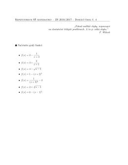 Repetitorium SŠ matematiky – ZS 2016/2017 – Domácí úkol č. 4