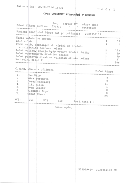 Výsledky voleb do Senátu Parlamentu ČR v okrsku č. 1 Netřebice