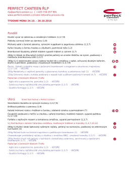 týdenní menu - Perfect Canteen