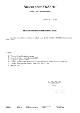 Obecn&iacute; &uacute;řad KOZLOV