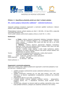 &bdquo;Zaji&scaron;těn&iacute; projektov&yacute;ch konferenc&iacute;&ldquo; &ndash; č&aacute;st C