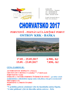 Kč - CK Vesna Tours