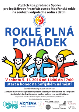 V sobotu 5. 11. 2016 od 14:00 do 17:00 start a konec na Sofijsk&eacute;m
