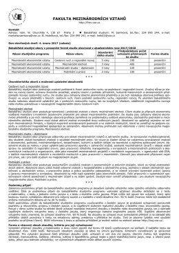 tyto podm&iacute;nky - Fakulta mezin&aacute;rodn&iacute;ch vztahů