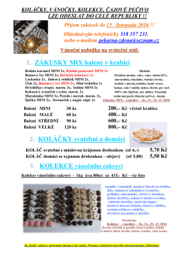 z&aacute;kusky v&aacute;noce 2016 INTERNET