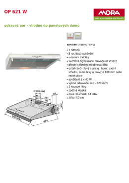 Produktový list OP 621 W