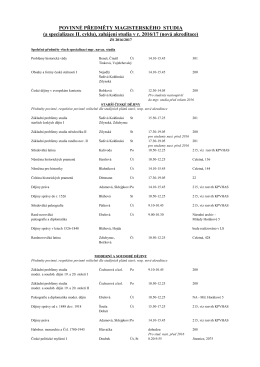 Specializace II. cyklus