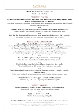 denn&iacute; menu / menu of the day