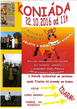 Page 1 Blaznivé nejen parkurové soutěže pro nejmenší i veteróny v