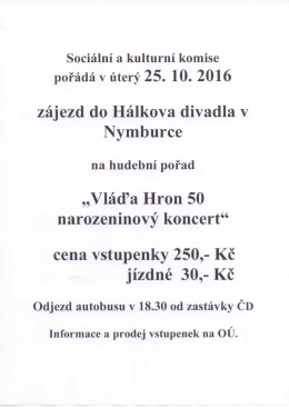 Zájezd do Hálkova divadla