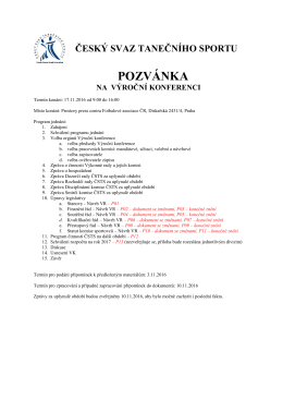 pozvánka - Český svaz tanečního sportu