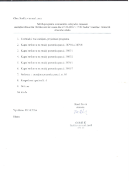 Page 1 Obec Sto&scaron;&iacute;kovice na Louce N&aacute;vrh programu osmn&aacute;ct&eacute;ho