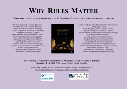 WHY RULES MATTER