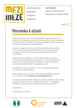 Pozvánka k účasti
