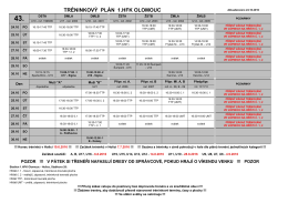 16. 10. 2016 Tr&eacute;ninkov&yacute; pl&aacute;n
