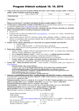 Program třídních schůzek 18.10.2016Stáhnout soubor