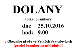 Dolany 25. ř&iacute;jen 2016