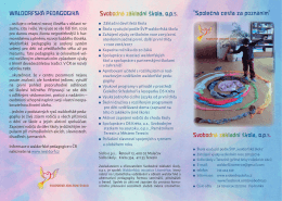 Společn&aacute; cesta za pozn&aacute;n&iacute;m - Svobodn&aacute; z&aacute;kladn&iacute; &scaron;kola, o.p.s.