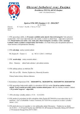 Zápis STK č. 12