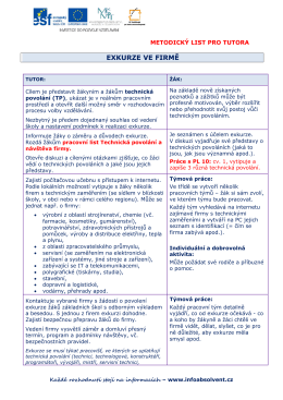 EXKURZE VE FIRMĚ
