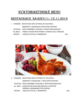 Svatomartinské menu