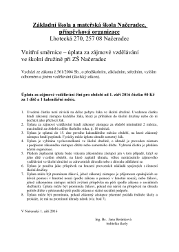 Základní škola a mateřská škola Načeradec, příspěvková