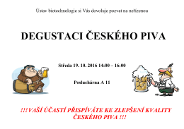 degustaci českého piva