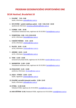 PROGRAM GEOGRAFICKÉHO SPORTOVNÍHO DNE