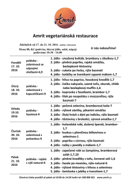 Amrit vegetari&aacute;nsk&aacute; restaurace